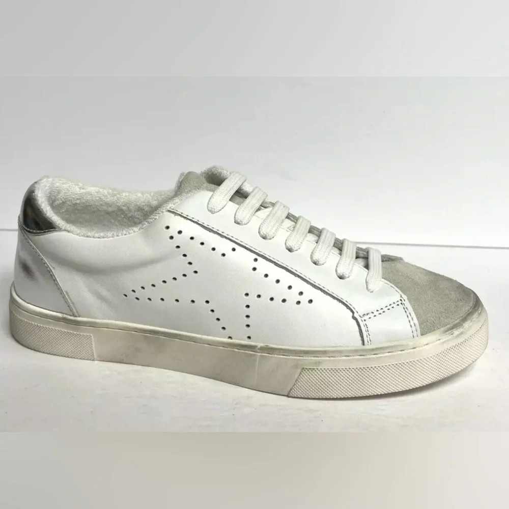 Steve Madden Womens Rezume Sneaker White 9.5 M